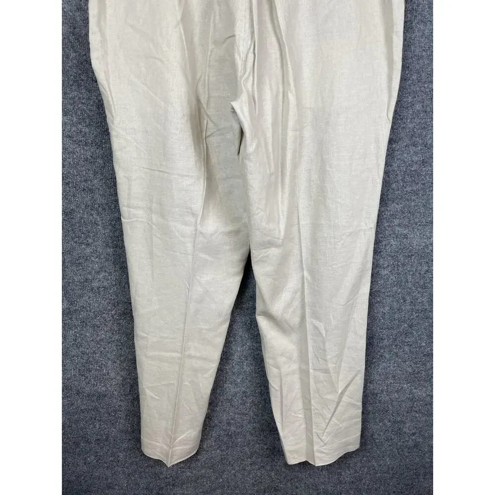 Men's Havanera Classic-Fit Linen-Blend Drawstring Pants in Stone/Natural, XL/TG‎